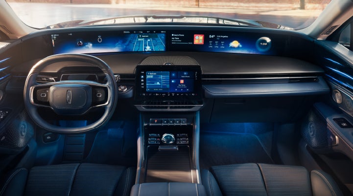 A large panoramic display is shown on the dashboard of a 2025 Lincoln Nautilus® SUV | Apple Lincoln Apple Valley in Apple Valley MN
